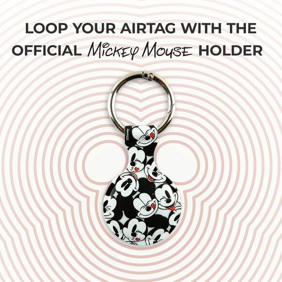 IJOY Disney Mickey Mouse AirTag Holder with Keychain for Dogs Bags, Keys, Gifts - Picture 2 of 7